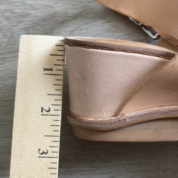 JEFFREY CAMPBELL Nude Leather Wedge Sandals - Picture 10 of 13